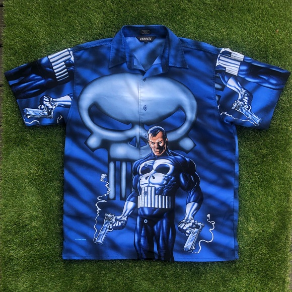 Other - Vintage 2000 Punisher Button Down Shirt